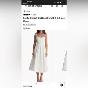 House of CB Ivory Midi Corset Dress